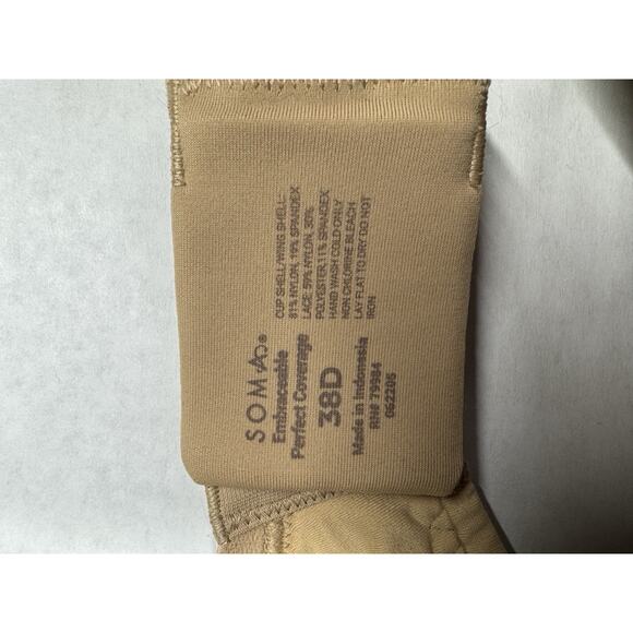 Soma Embraceable Perfect Coverage Bra Set – 38D Nude & Blush Lace T-Shirt Bras - Picture 10 of 11